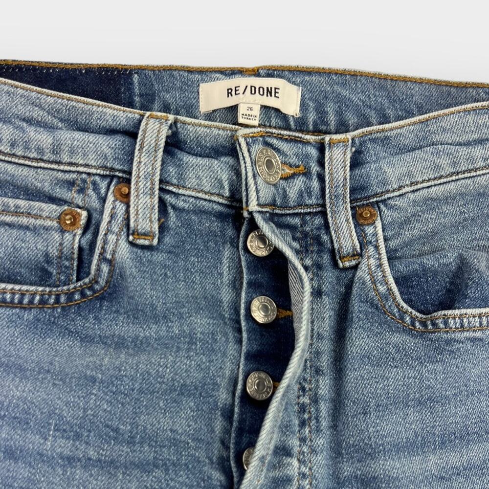 RE/DONE 90s High-Rise Ankle Crop in Medium Worn 31 Size 26 - Picture 6 of 10
